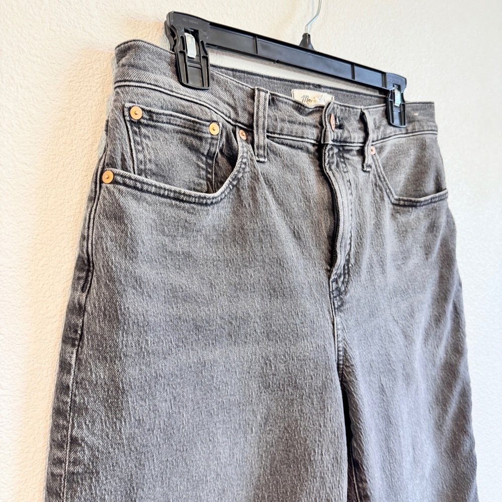 Madewell Gray Wide-Leg Crop Jeans - Picture 2 of 9